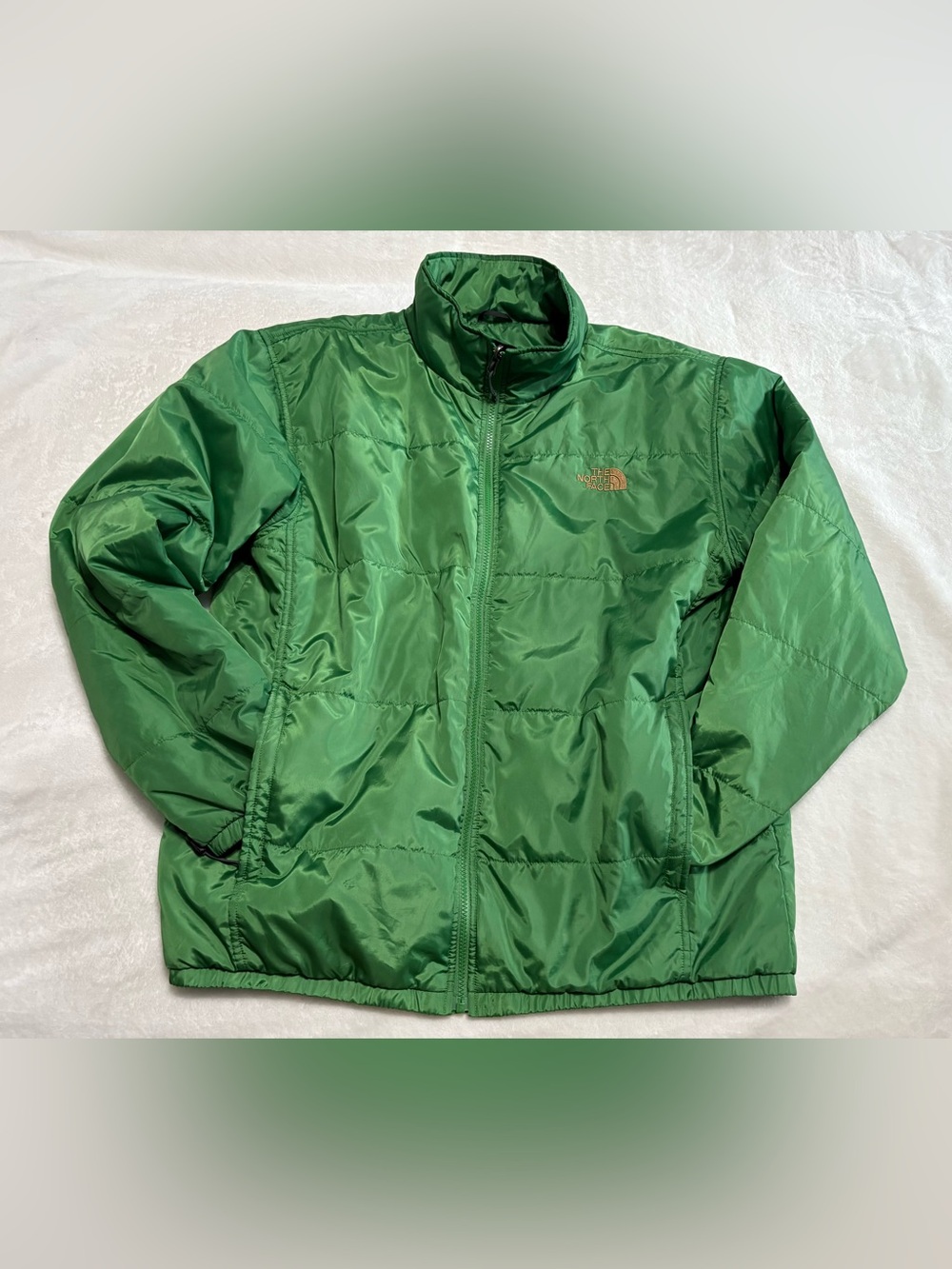 North Face men’s green puffer jacket, XL